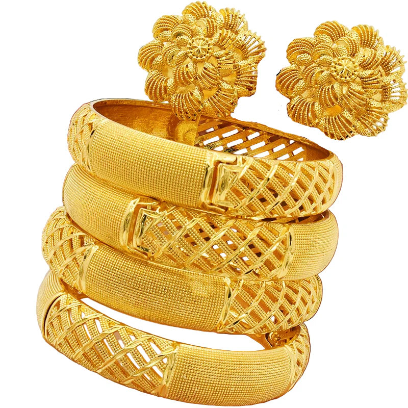 NNEOBA Women Gold Charm Bracelet Bangle Jewelry-0