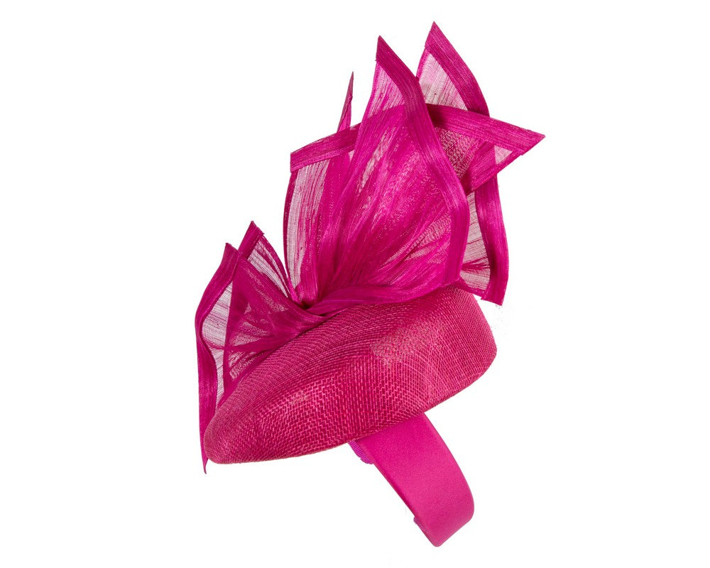 Bespoke magenta racing fascinator by Fillies Collection-2