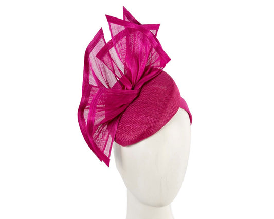 Bespoke magenta racing fascinator by Fillies Collection-0
