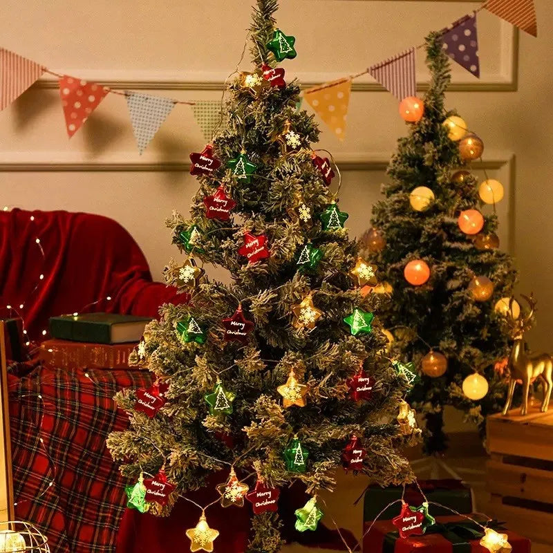 Twinkling Christmas LED Lights String - Festive Star - 2M/10LED-2