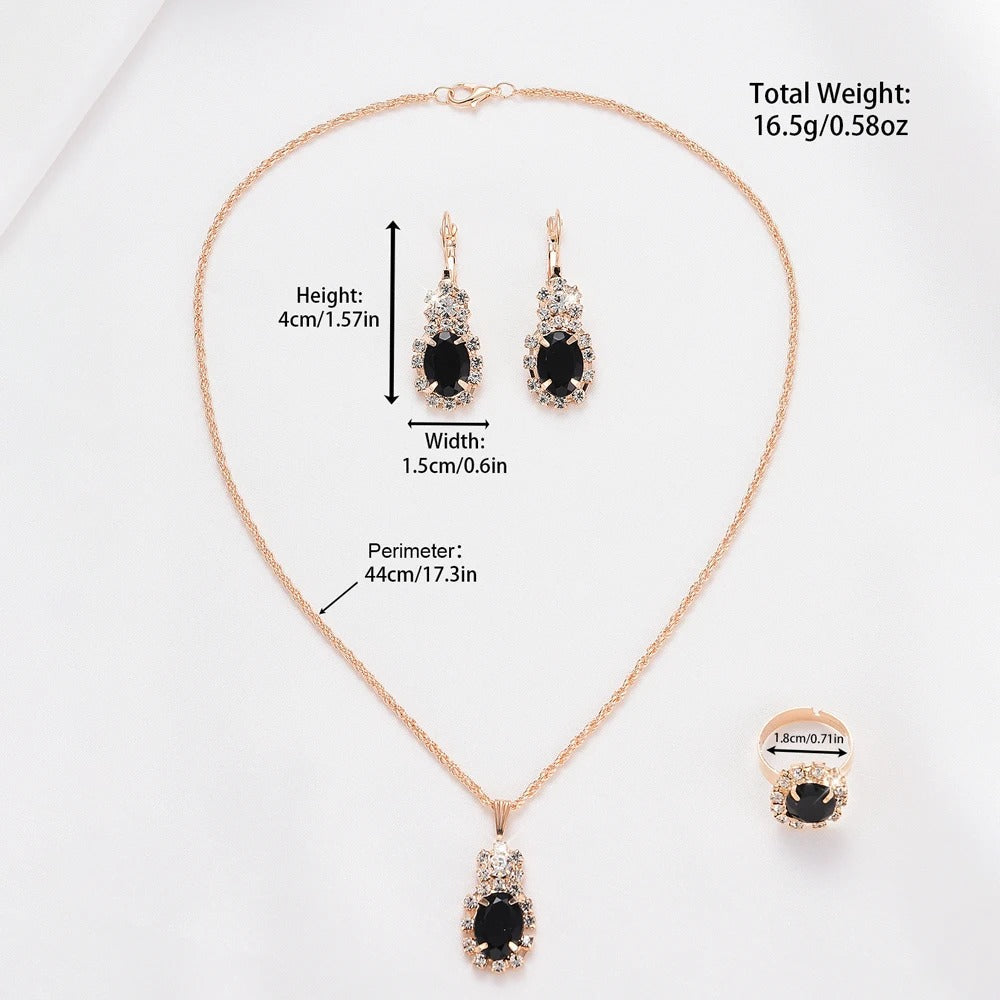 NNEOBA Luxury Women’s Rhinestone Quartz Watch Set (5-Piece)-4