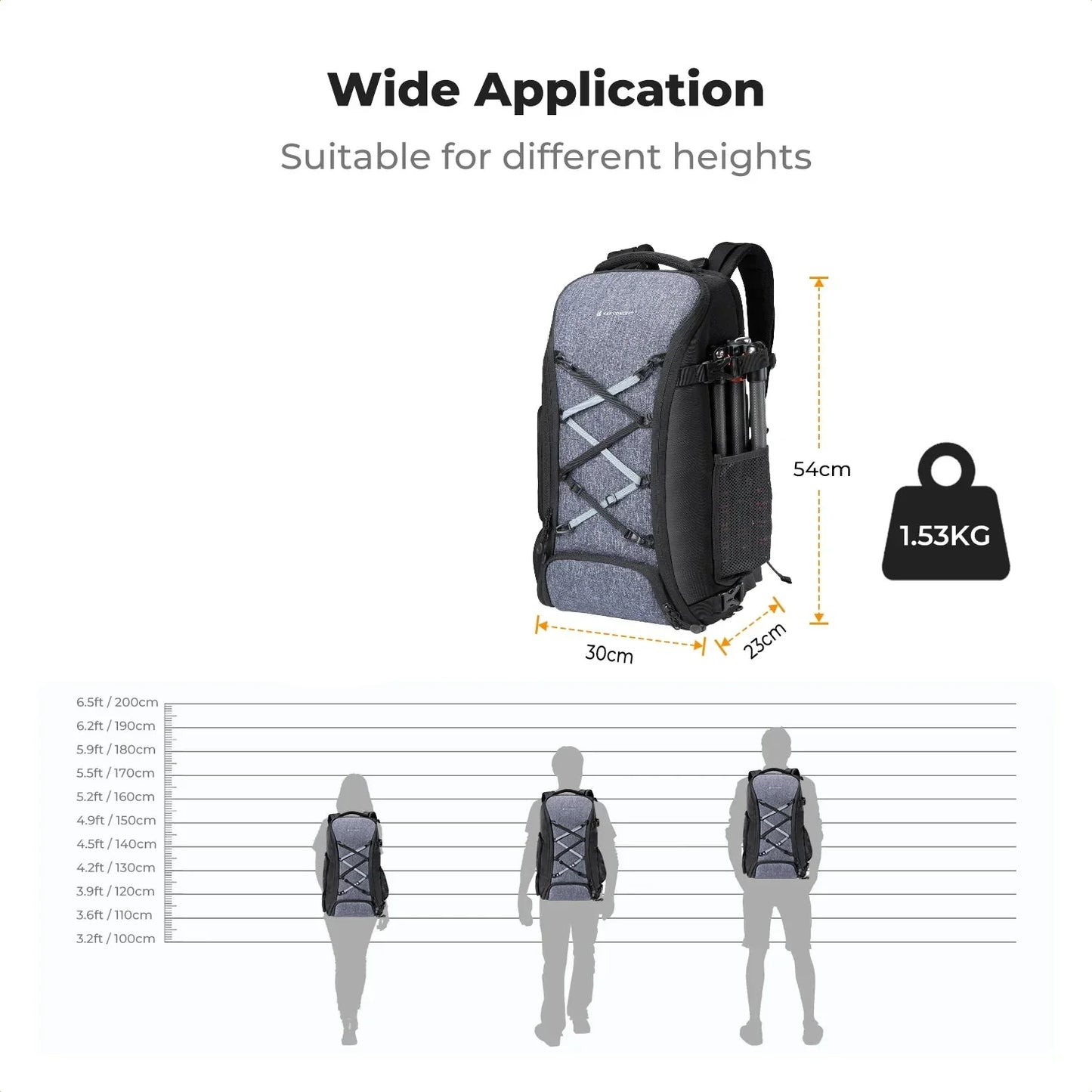 Camera Backpack with Tripod Strap Outdoor Black-2