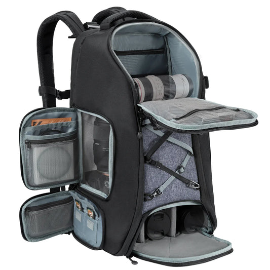 Camera Backpack with Tripod Strap Outdoor Black-0