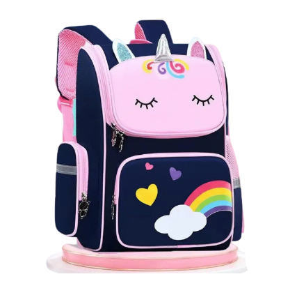 Girl School Backpack With Unicorn Print-0