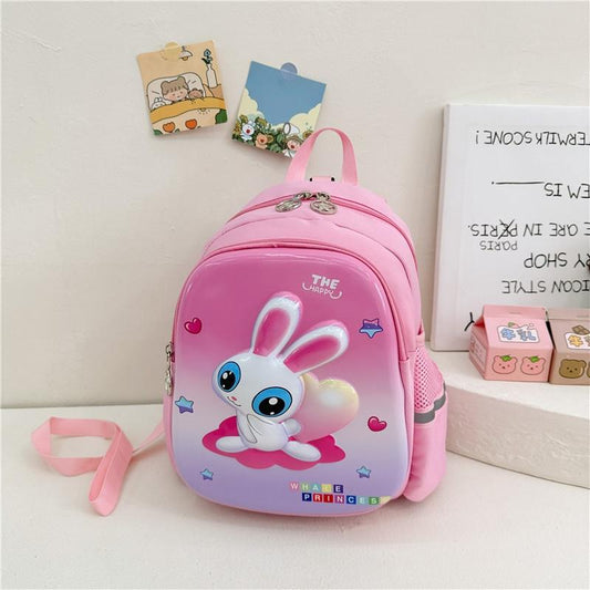 NNEDSZ Blue Cartoon Astronaut Kids School Bag - Rabbit Pink-0