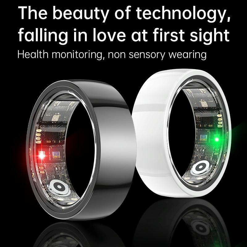 NNEDSZ Smart Ring With Heart Rate Blood Oxygen Sleep & Sports Modes - Size 9-3