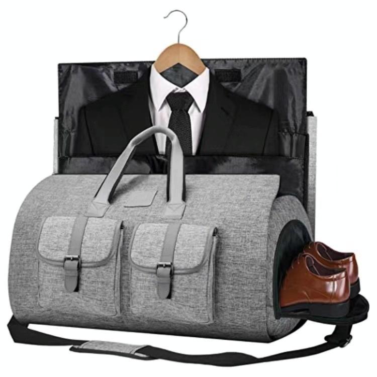 NNEDSZ Compact Travel Suit Storage Bag - Foldable - Grey-0