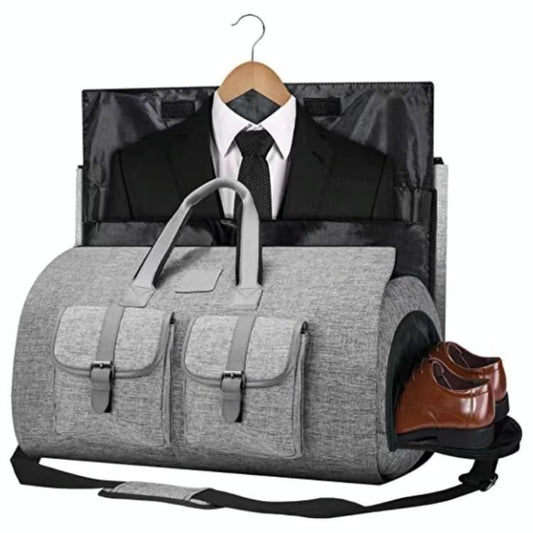 NNEDSZ Compact Travel Suit Storage Bag - Foldable - Grey-0