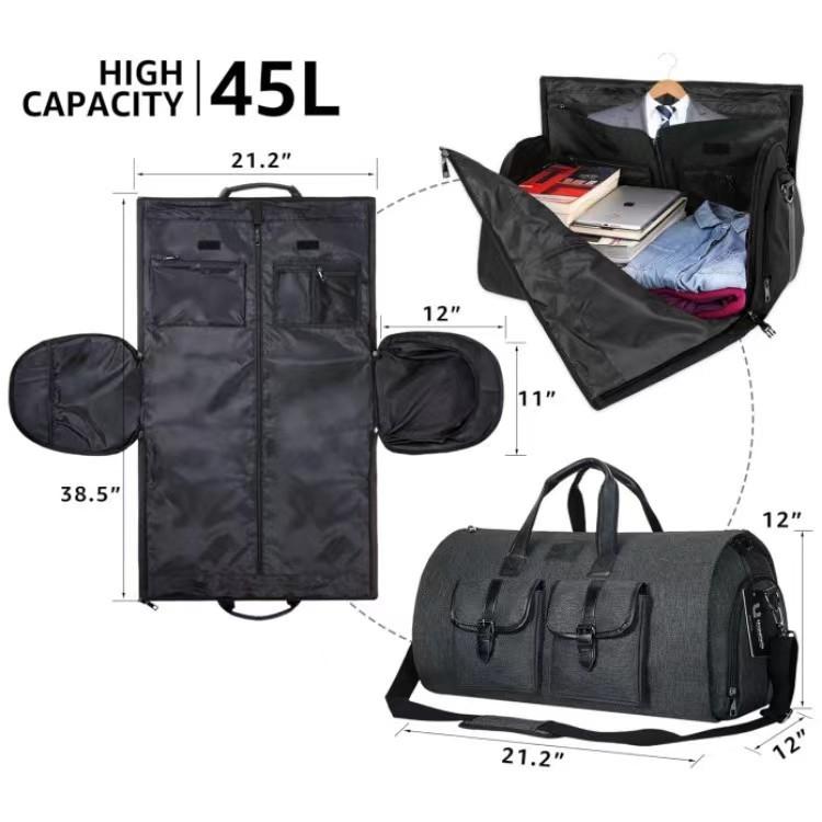 NNEDSZ Compact Travel Suit Storage Bag - Foldable - Grey-3