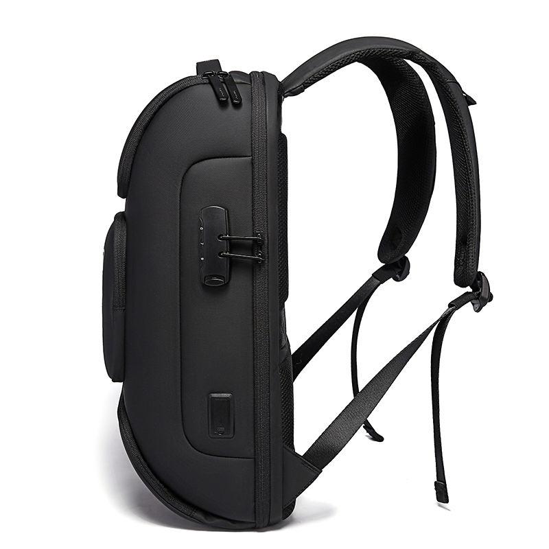NNEDSZ Waterproof Antitheft Men Backpack for 15.6 Laptop - Travel Ready - Black-3
