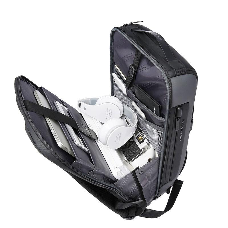 NNEDSZ Waterproof Antitheft Men Backpack for 15.6 Laptop - Travel Ready - Black-4