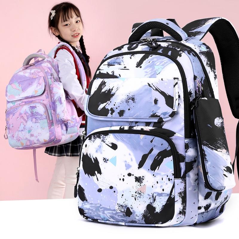 NNEDSZ Backpack Set with Lunch Bag & Pencil Case for Kids - Purple-2