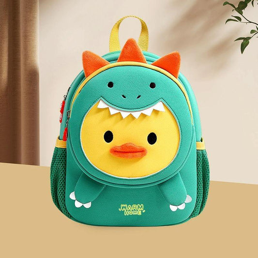NNEDSZ Secure Kids Backpack - Anti-lost Design - Dinosaur Duck-0