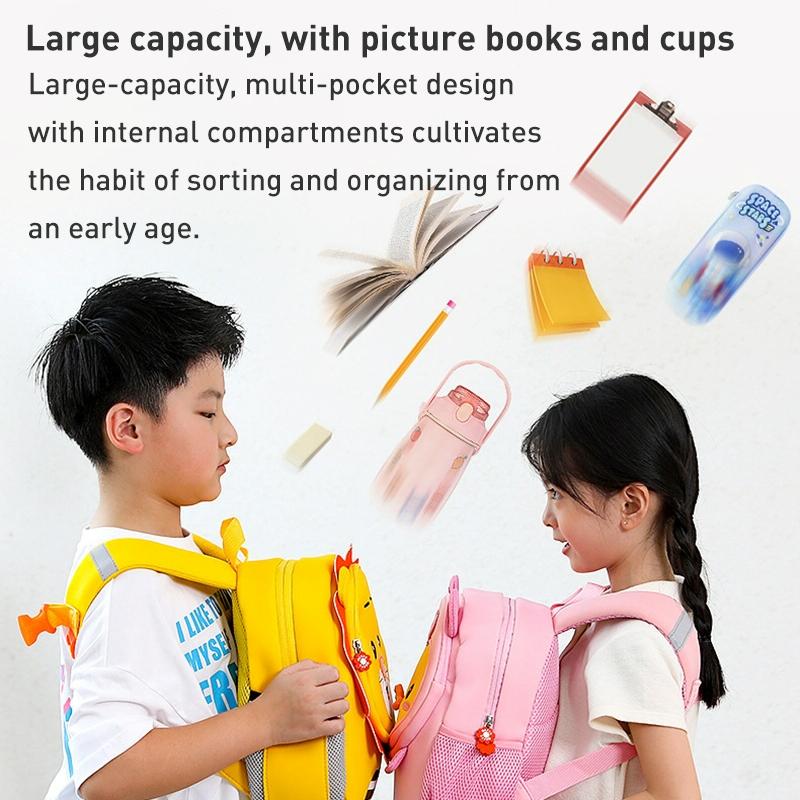 NNEDSZ Secure Kids Backpack - Anti-lost Design - Dinosaur Duck-3