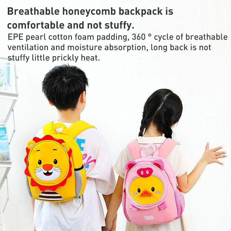 NNEDSZ Secure Kids Backpack - Anti-lost Design - Dinosaur Duck-4