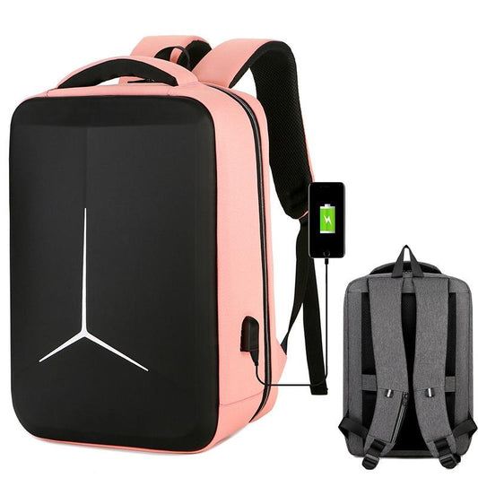 NNEDSZ Waterproof Business Laptop Backpack with Usb Port - Multifunctional - Pink - 15 Inch-0