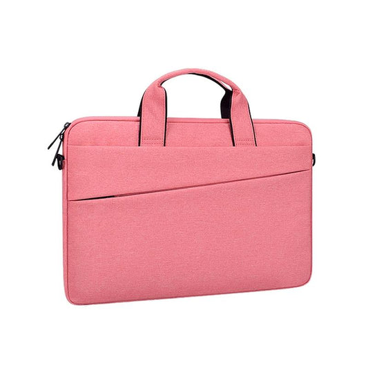 NNEDSZ Portable Laptop Tablet Bag - 15.6 Inch Double Side Pockets Soft Handle Oxford Cloth - Deep Space Gray - Pink-0