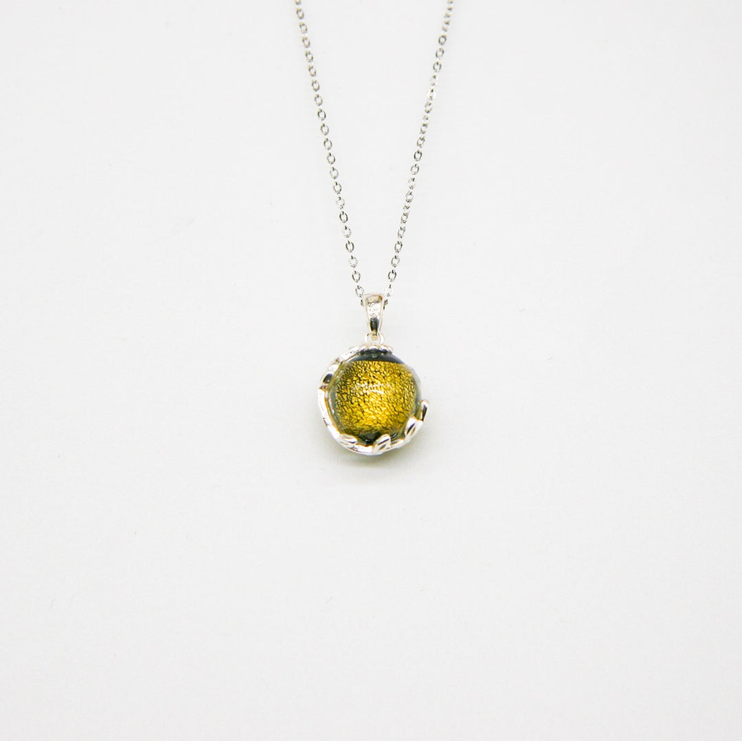 NNEDSZ Gift Box - Aroma Necklace White Gold - Planet Stellar Midnight (Golden dark blue) + Purify Oil Blend-0