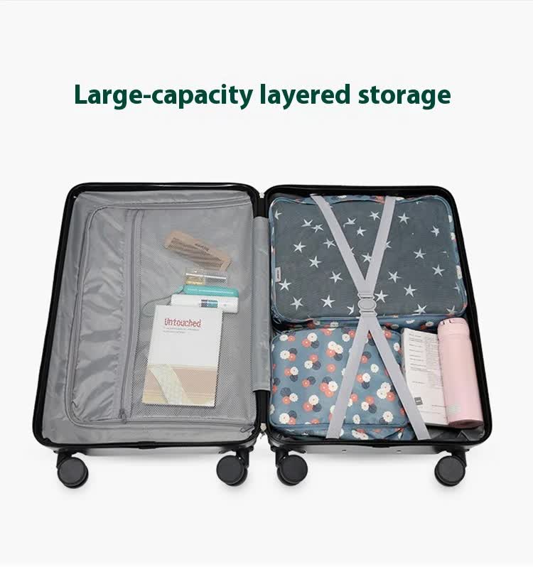 NNEDSZ Smart Carry-On Luggage with Cup Holder & USB Charging Port - Avocado green Color Spinner Suitcase for Travel Convenience  24 inch-4