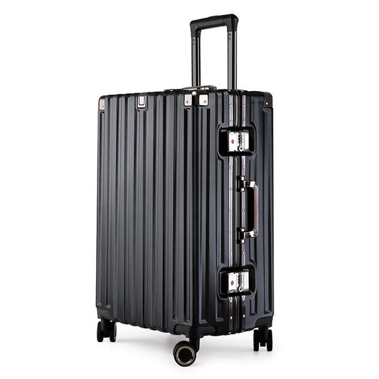 NNEDSZ Aluminum Alloy Hard-Shell Suitcase with TSA Lock -20" Spinner Luggage in Black-0