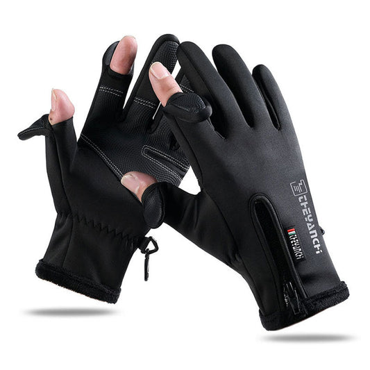 NNEDSZ Convertible Fingerless Winter Gloves | Waterproof, Windproof Thermal Gloves with Touchscreen Compatibility Q808  L size Black-0