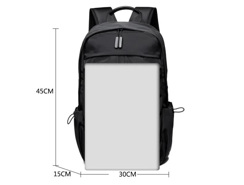 NNEDSZ Grey Business Casual Laptop Backpack with USB Charging Port - Travel, Work, and Student Use-3