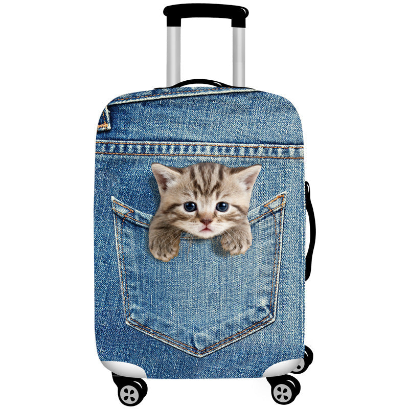 NNEDSZ S 18-20 Inch Elastic Luggage Cover with Zipper, Travel Suitcase Protector, Scratch Resistant Luggage Cover-0