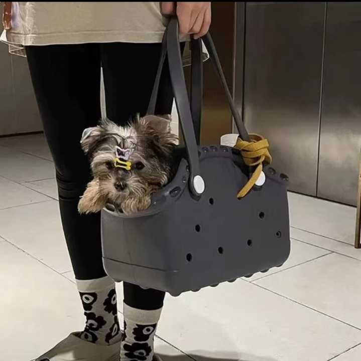 NNEDSZ Green Portable EVA Pet Handbag - DIY Custom Decoration Carrier for Small Pets, Beach, and Outdoor Use (Large Capacity)-3
