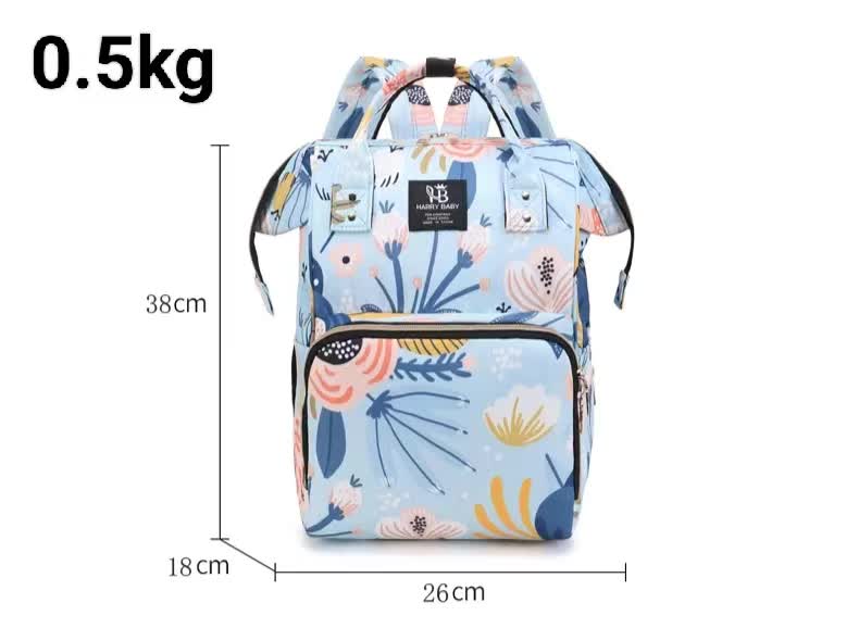 NNEDSZ Large Capacity Multi-Functional Baby Diaper Backpack - Stylish and Travel-Friendly Mummy Bag  Crown Blue-1
