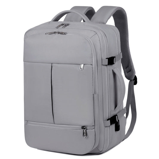 NNEDSZ Gray Capacity Travel Backpack with USB Charging Port - Gray-0