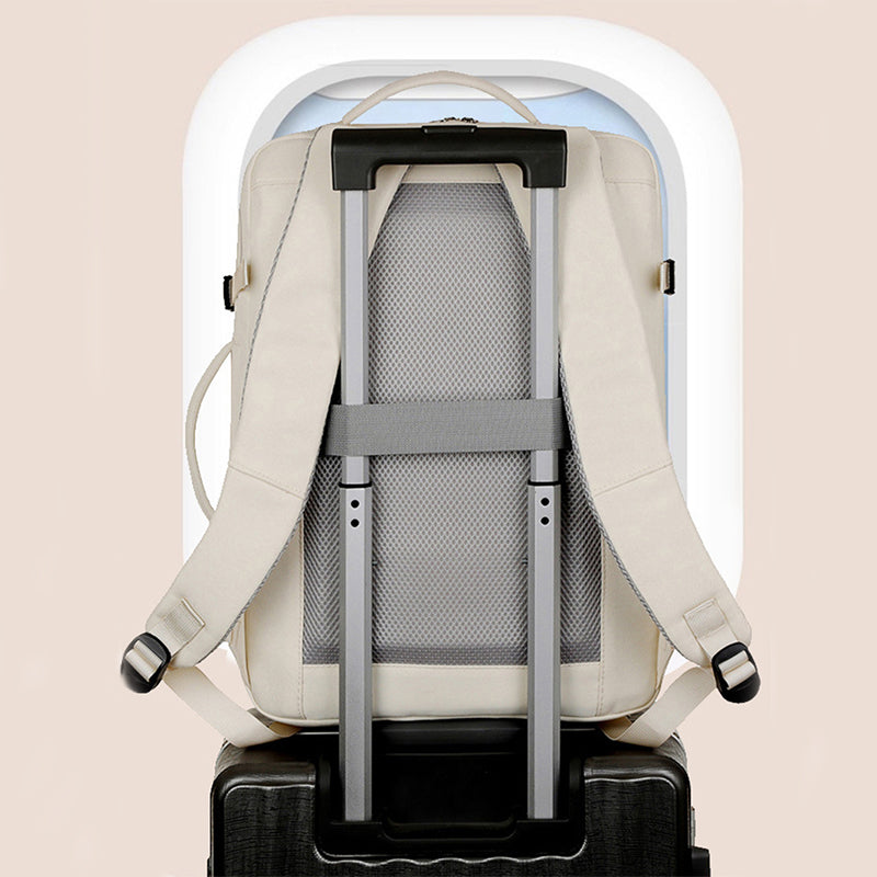 NNEDSZ Gray Capacity Travel Backpack with USB Charging Port - Gray-1