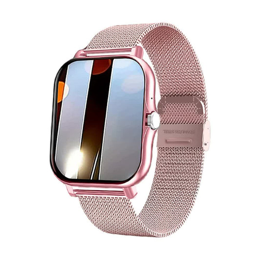 NNEDSZ Pink Smart Fitness Watch with Large Display - 24 Sport Modes, Heart Rate Monitor & More-0