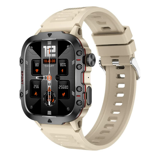 NNEDSZ White Rugged Smart Fitness Watch - Waterproof, Multi-Sport Modes, and Health Tracking-0