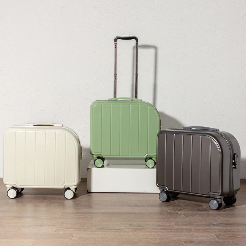 NNEDSZ Light Blue Compact 18-Inch Carry-On Suitcase | Lightweight ABS Hardside Spinner Luggage-1