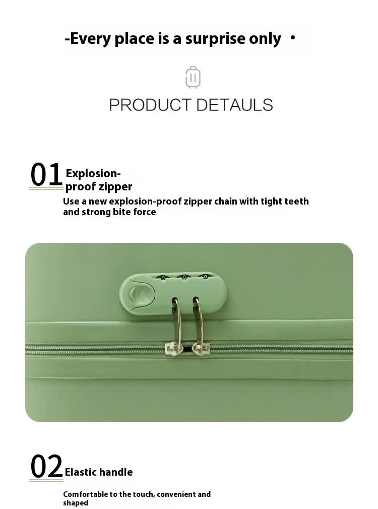 NNEDSZ Dark Green Compact 18-Inch Carry-On Suitcase | Lightweight ABS Hardside Spinner Luggage-4