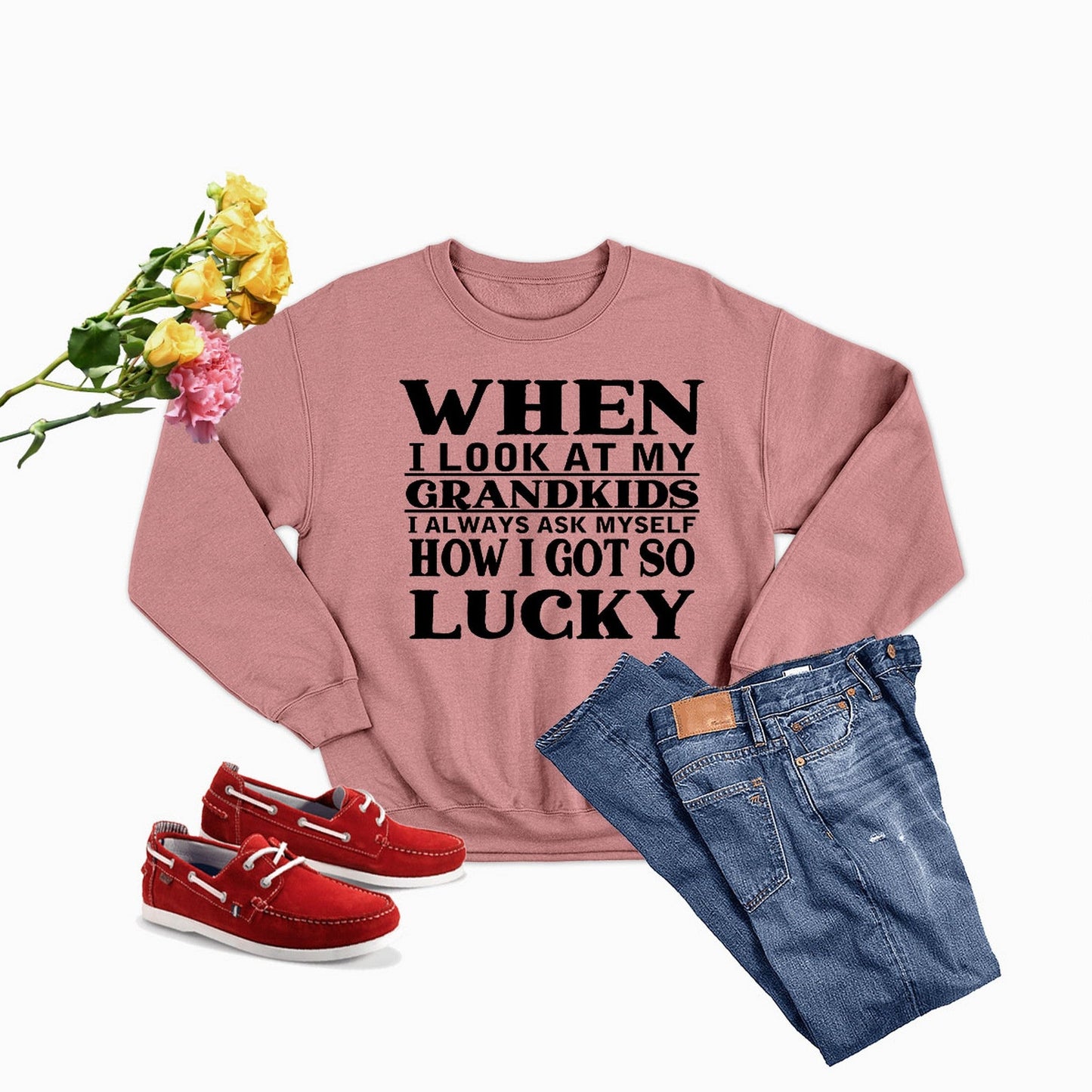 When I Look At My Grandkids Sweat Shirt-1