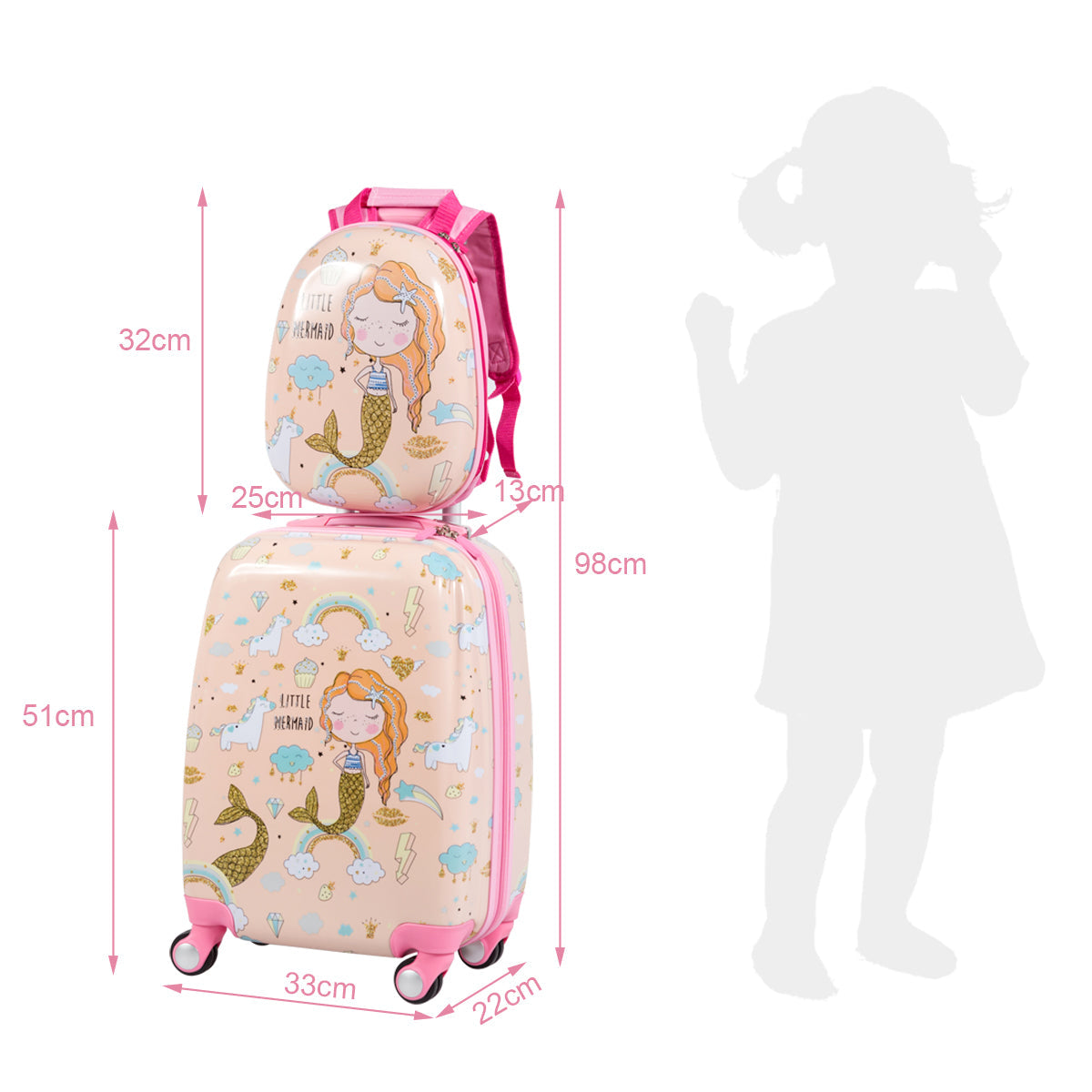 NNECW Luggage Set with Safe Material for Kids-3