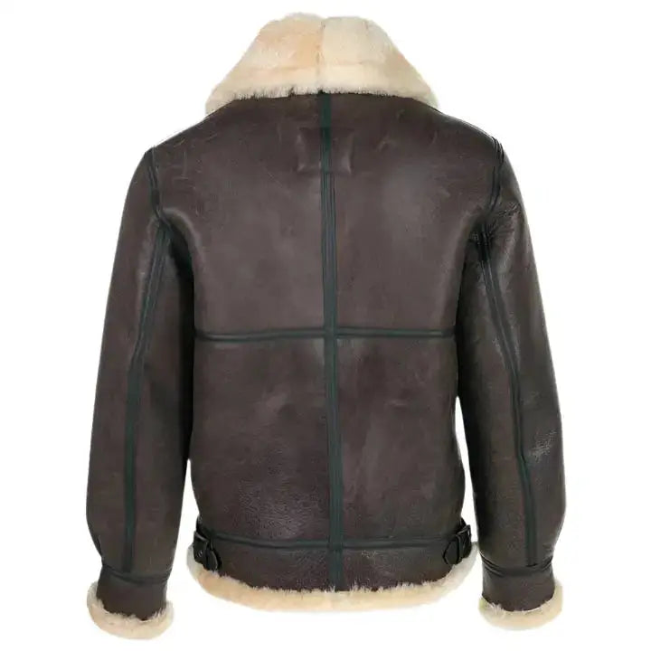 Classic B-3 Sheepskin Bomber Jacket-1