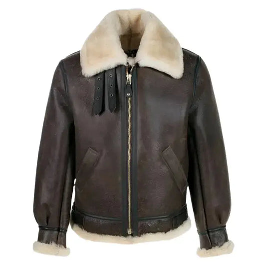 Classic B-3 Sheepskin Bomber Jacket-0