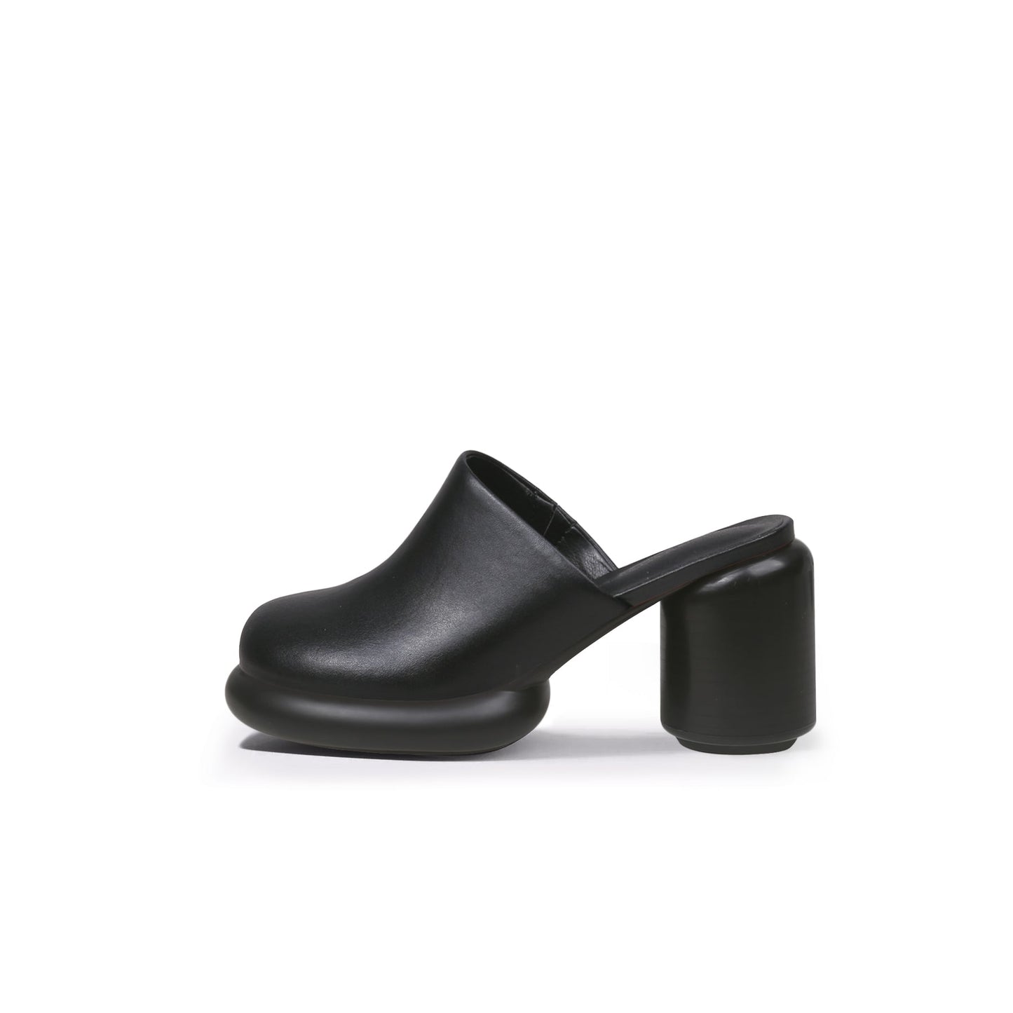 Cloud Heel Leather Mules-0