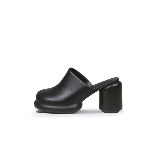 Cloud Heel Leather Mules-0