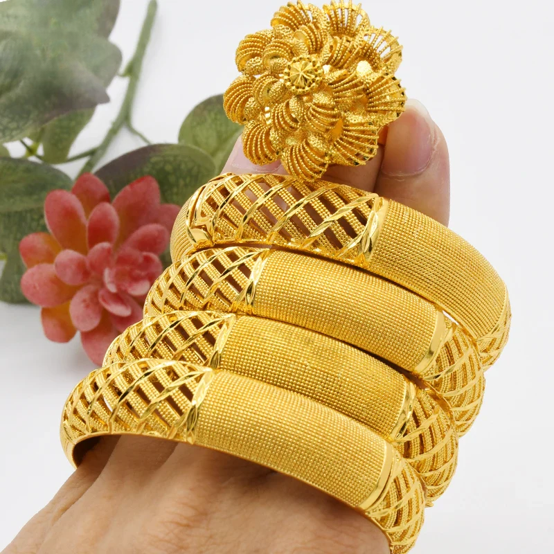NNEOBA Women Gold Charm Bracelet Bangle Jewelry-1