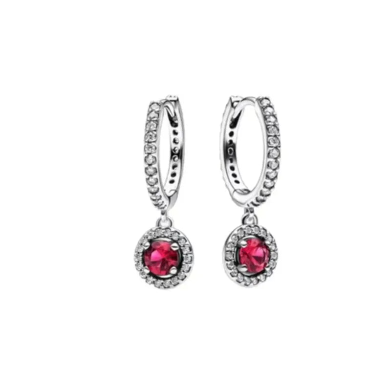 NNEOBA Valentine's Day Sapphire Earrings (Pink Red)-0