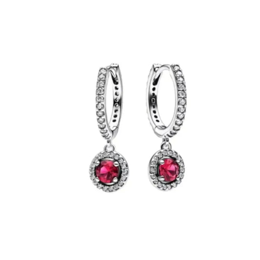 NNEOBA Valentine's Day Sapphire Earrings (Pink Red)-0