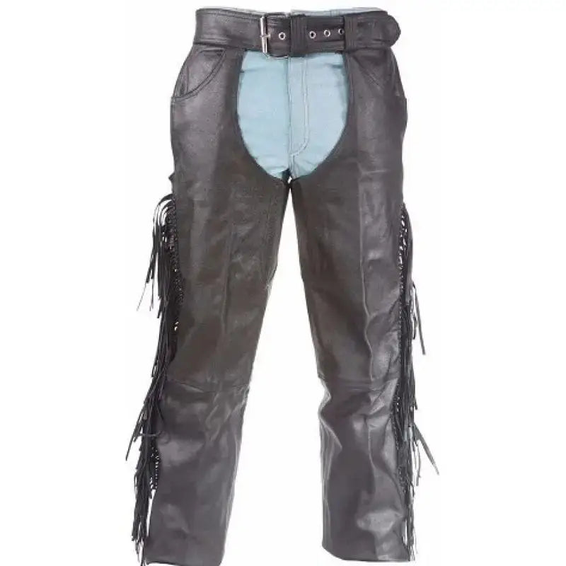 Men's Premium Leather Motorcycle Chaps Pants-1