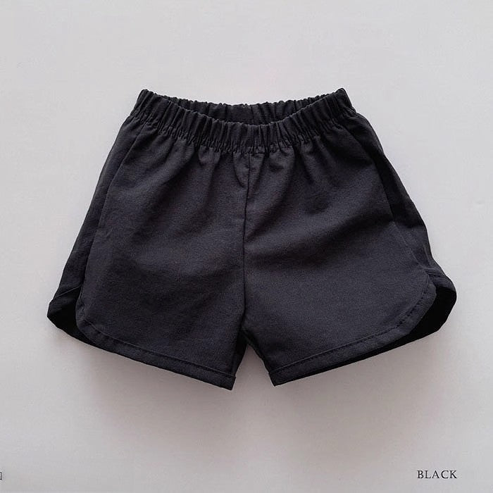 Summer New Arrival Baby Kids Unisex Casual Thin Solid Color Versatile Basic Shorts-6