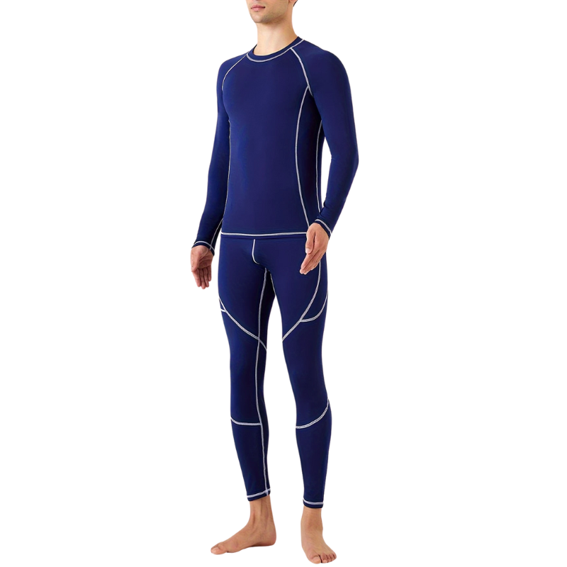 Men's Fleece Thermal Underwear Set Winter Base Layer-2