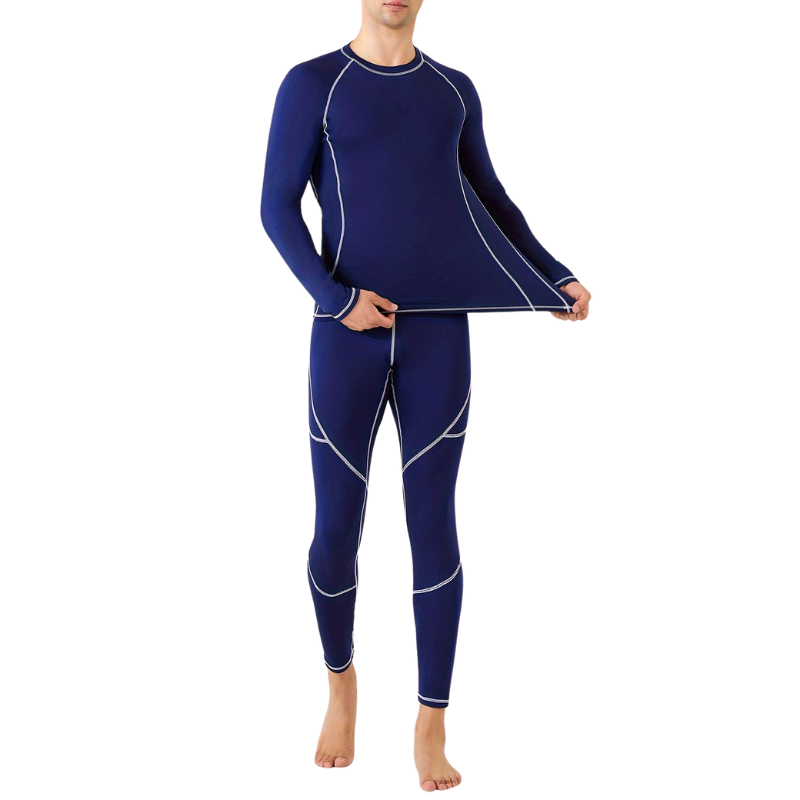 Men's Fleece Thermal Underwear Set Winter Base Layer-3
