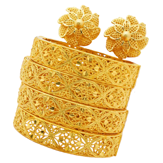 NNEOBA Women Charm Bracelet Bangle Gold Jewelry-0