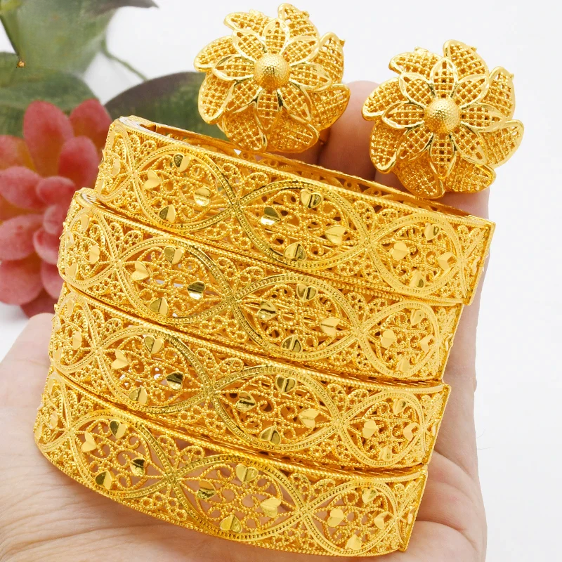 NNEOBA Women Charm Bracelet Bangle Gold Jewelry-1